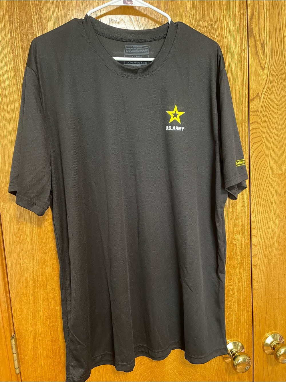 U.S. Army Black Short-Sleeve Tee with Yellow Star Logo